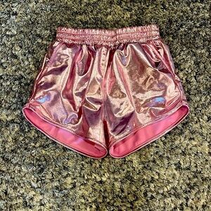Pink metallic shorts!
